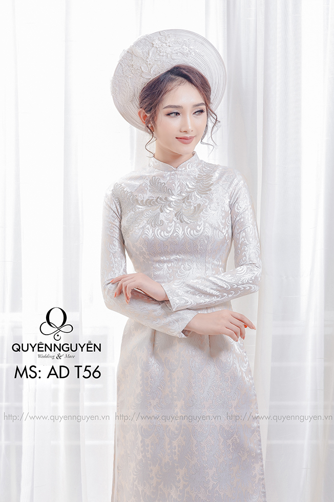 Áo Dài Cưới Ren Trắng Ad R06 Quyên Nguyễn Bridal