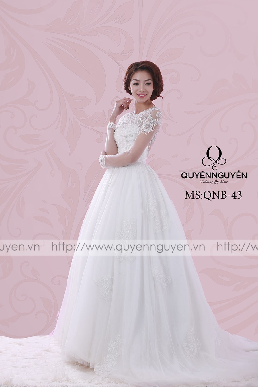 Váy cưới dáng bồng QNB 43