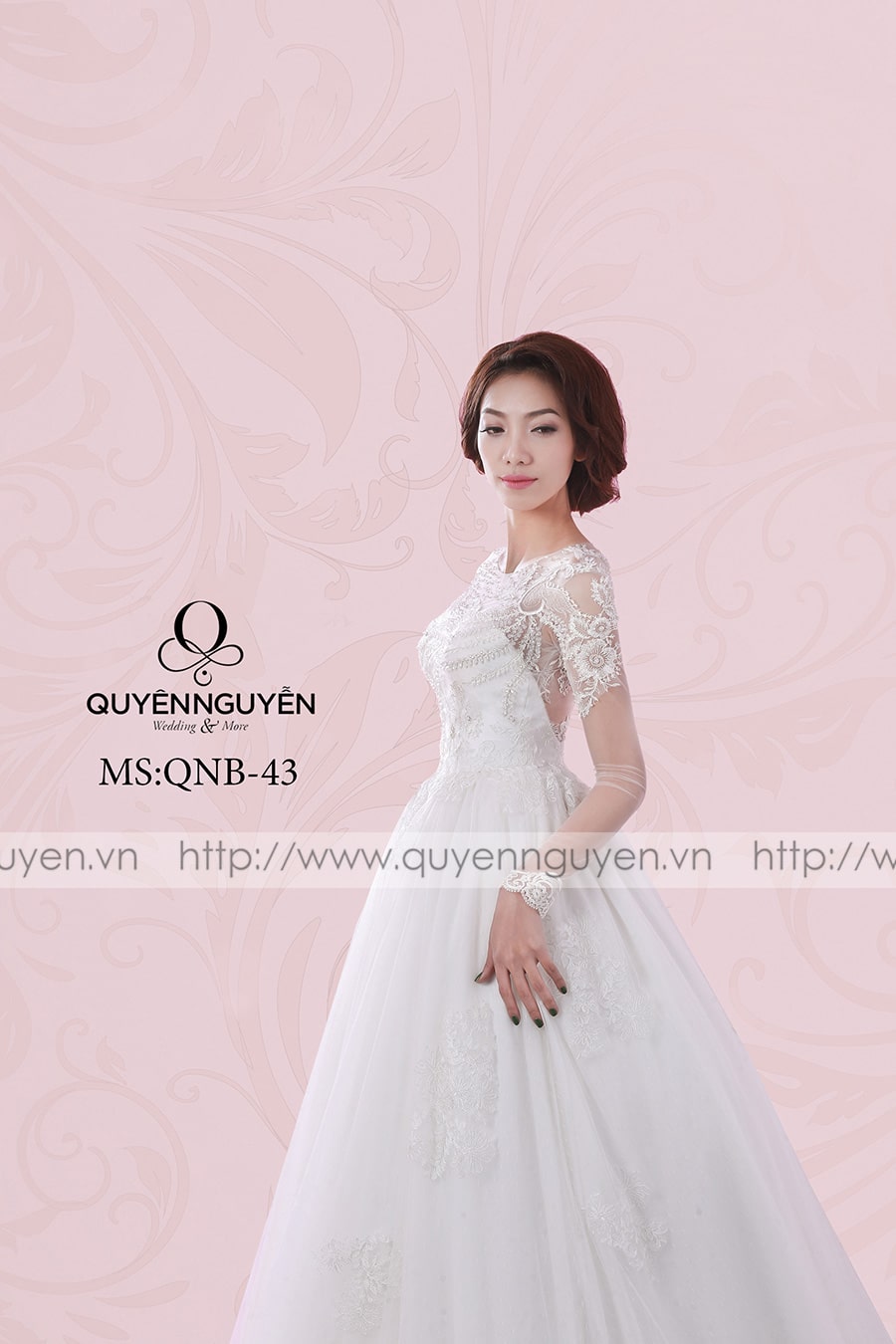 Váy cưới dáng bồng QNB 43