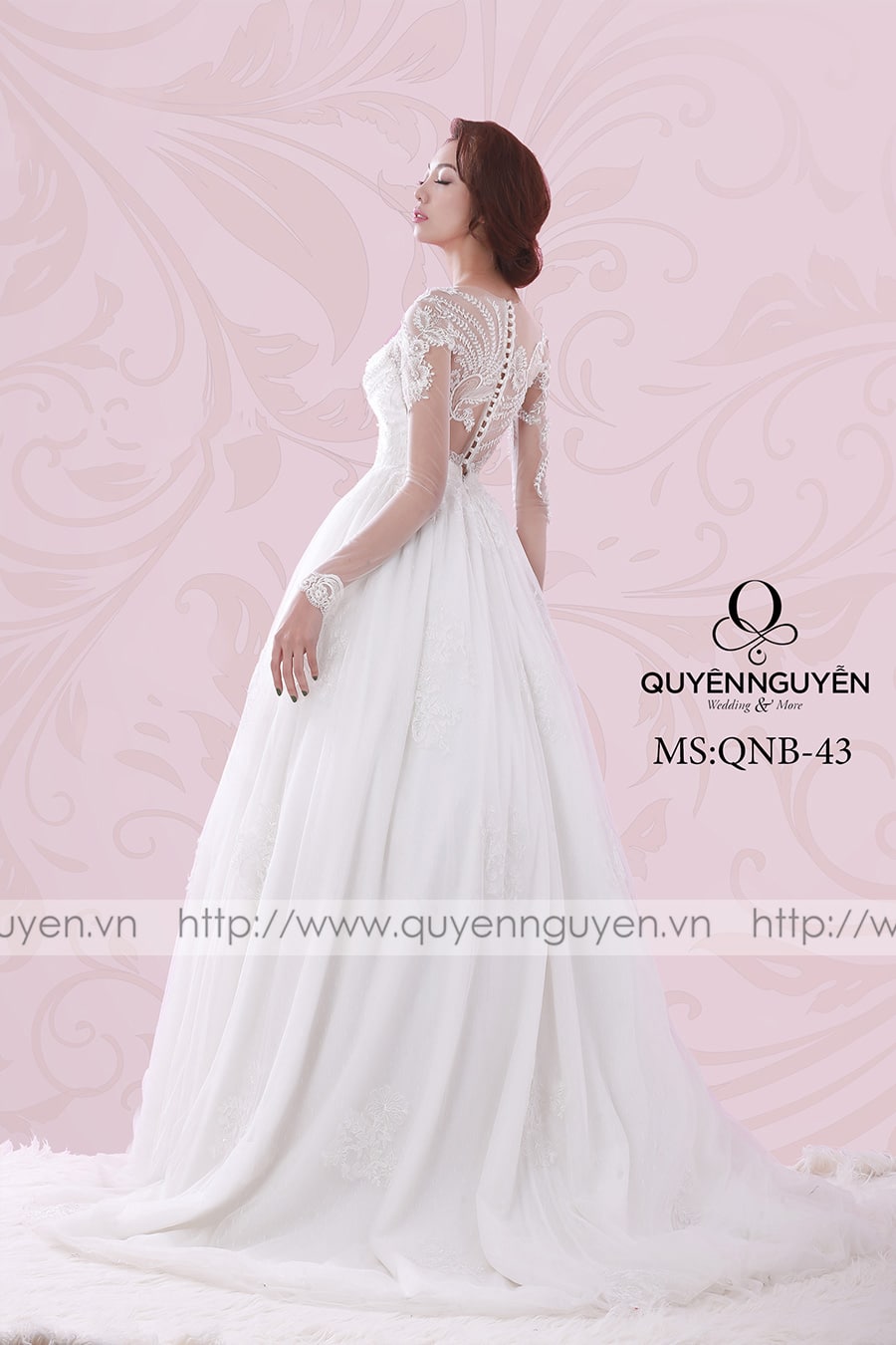 Váy cưới dáng bồng QNB 43