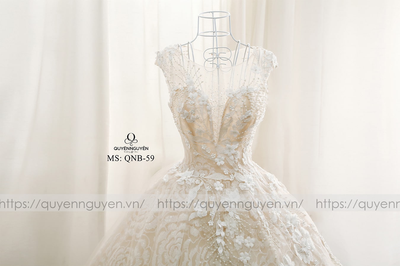 Váy cưới dáng bồng công chúa QNB 59