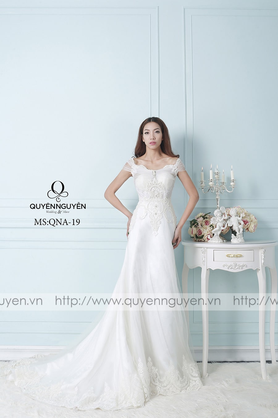 Váy cưới dáng A QNA 19
