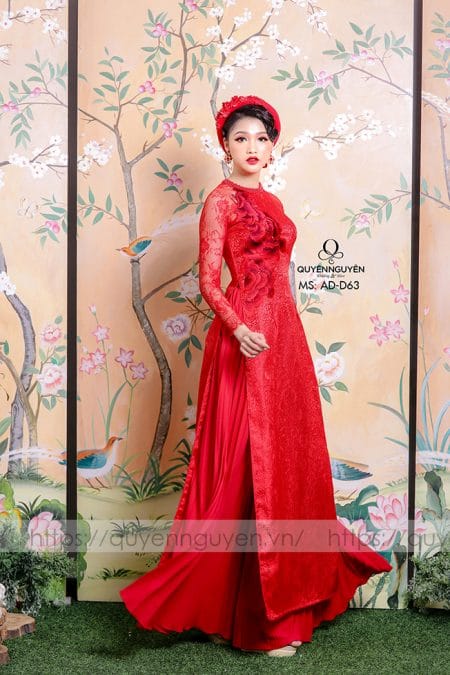 Áo dài hồng AD D63