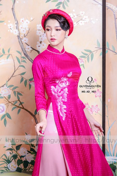 Áo dài hồng AD H01