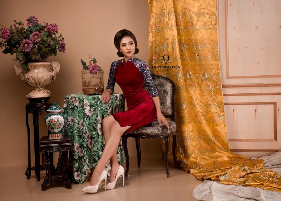 Áo dài cách tân phối váy đụp mốt gây tranh cãi nhất Tết Đinh Dậu  Thời  trang  Việt Giải Trí