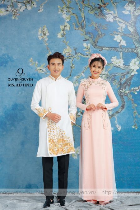 Áo dài hồng nhạt AD HN13