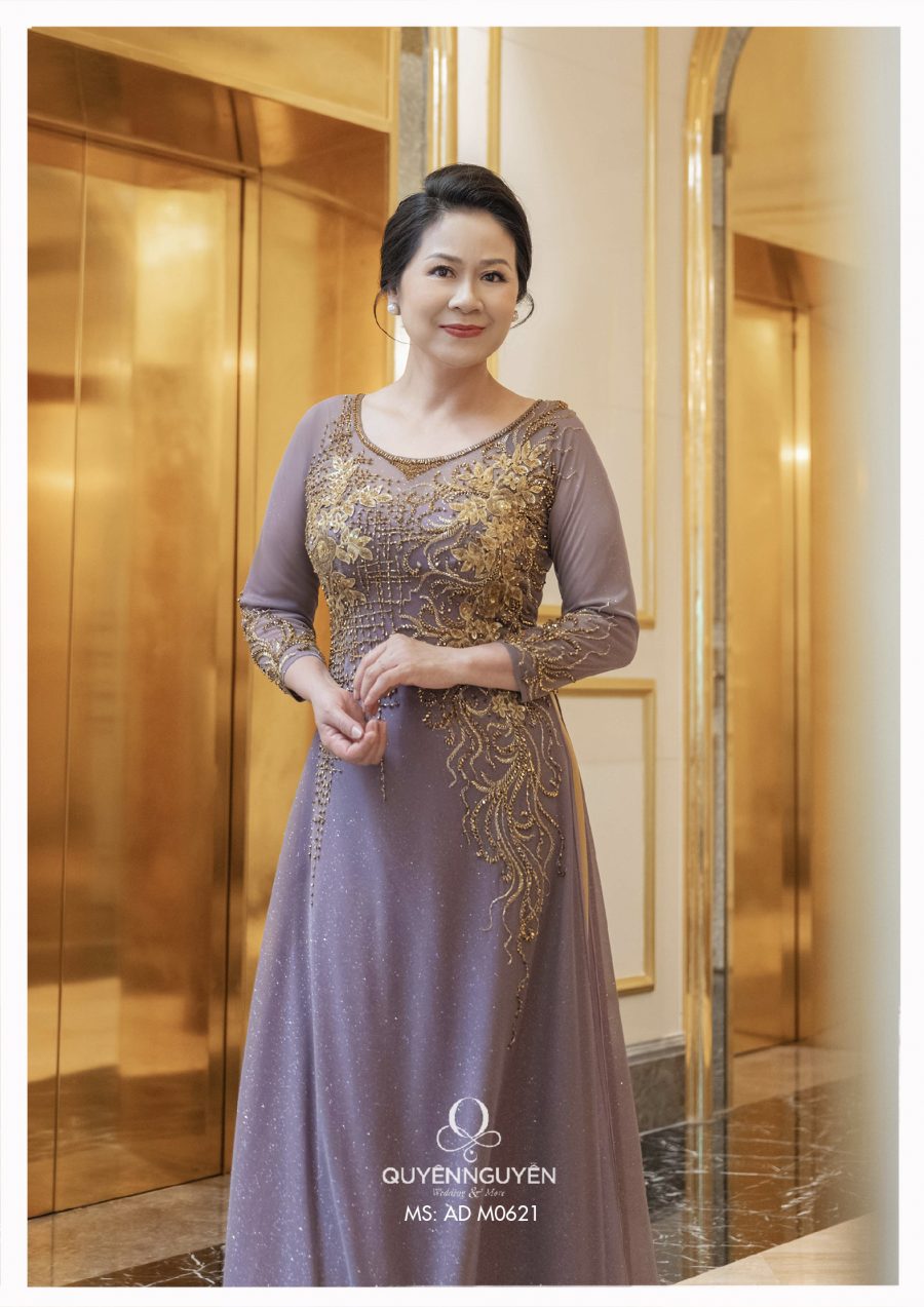 Áo dài Haute couture Bà sui ADM 0621