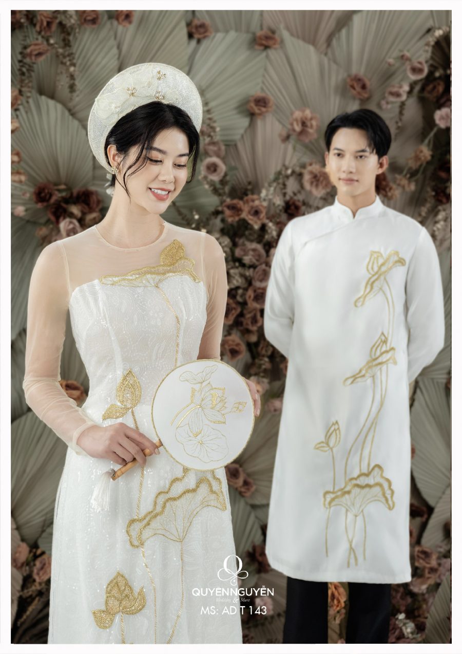 Những mẫu áo dài cưới ren trắng đẹp nhất từ NKT Quyên Nguyễn