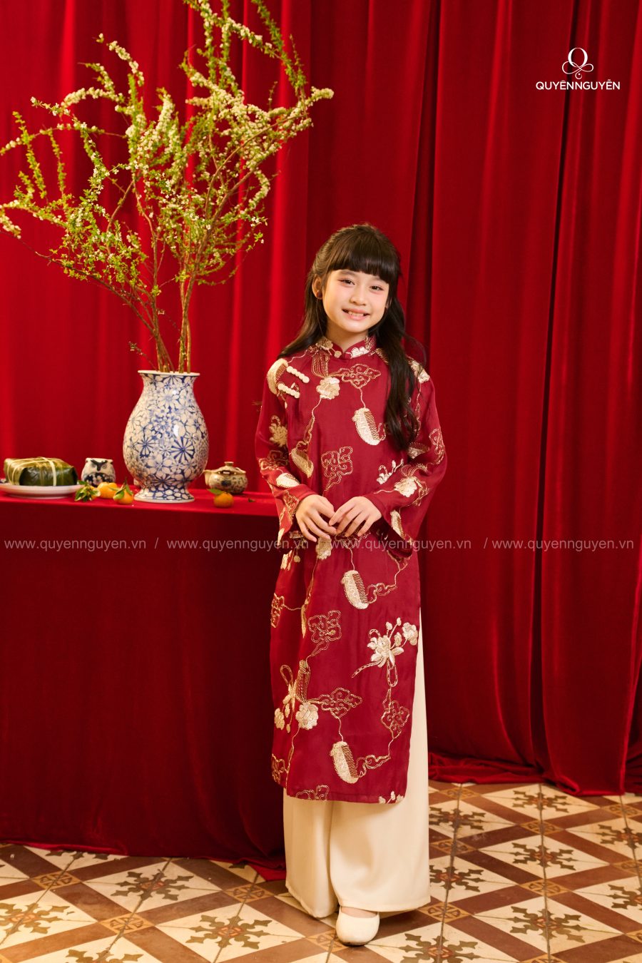 Áo dài bé gái An Hòa