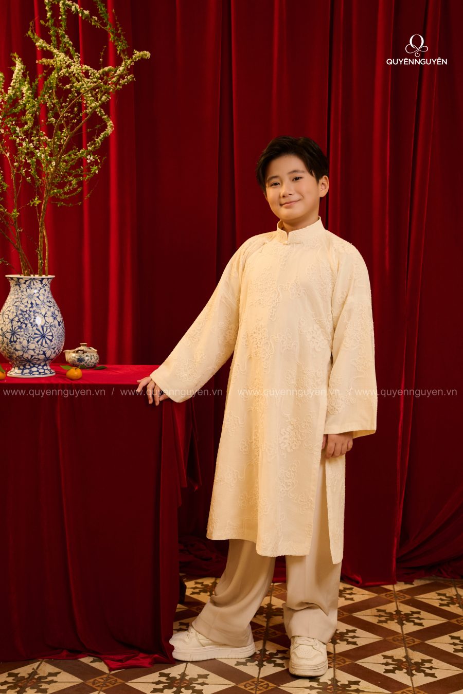 Áo dài bé trai Cát Gia