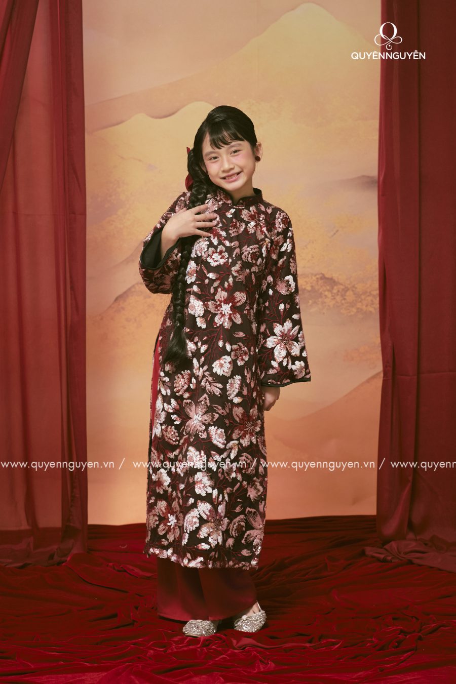 Áo dài bé gái Sương Khuê 7