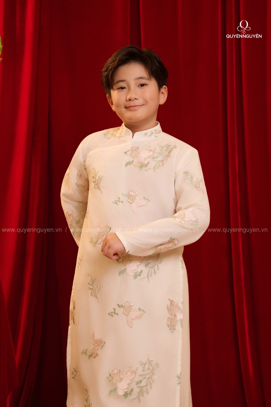 Áo dài bé trai Hỷ Xuân