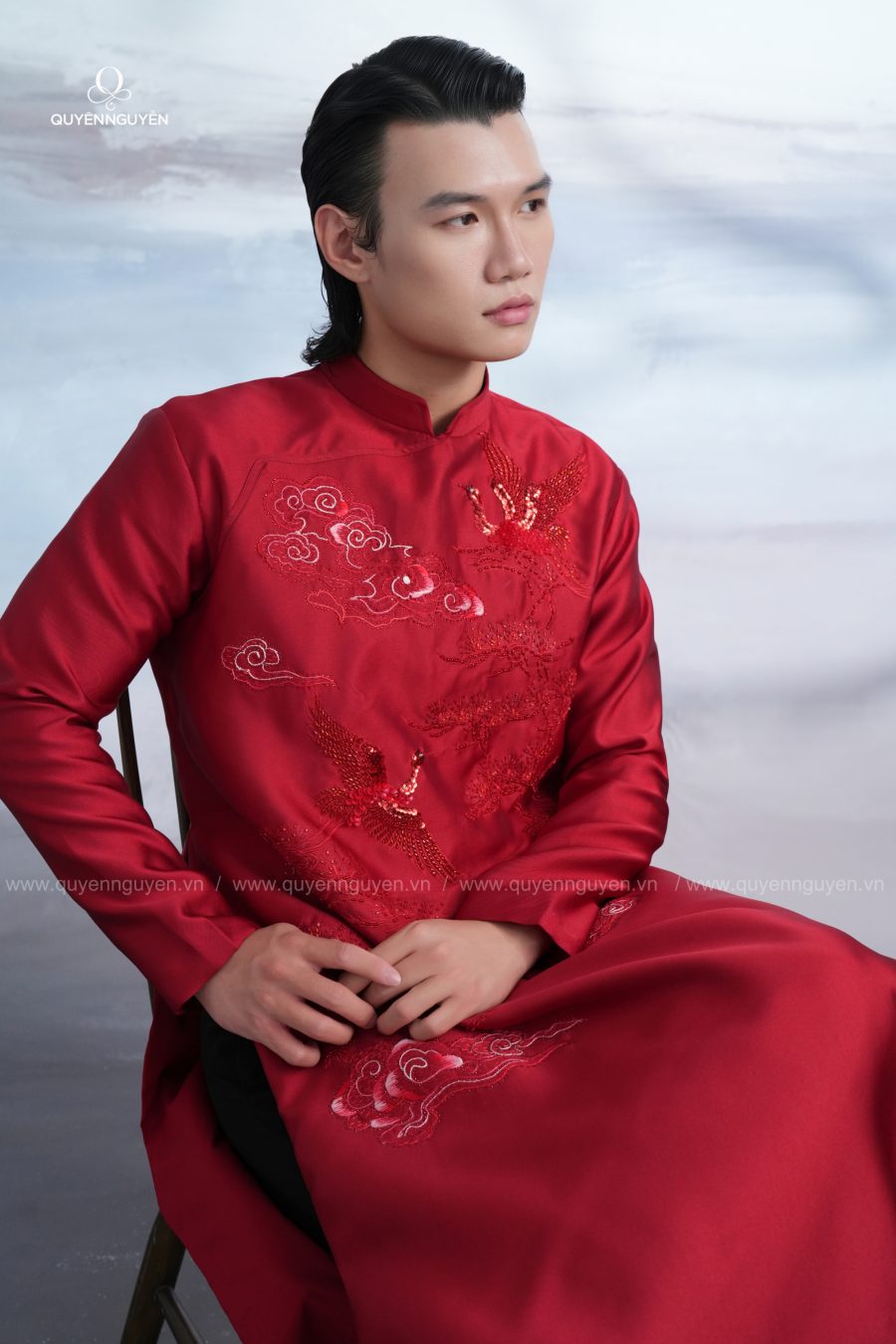 Áo dài nam Mộng Duyên 11